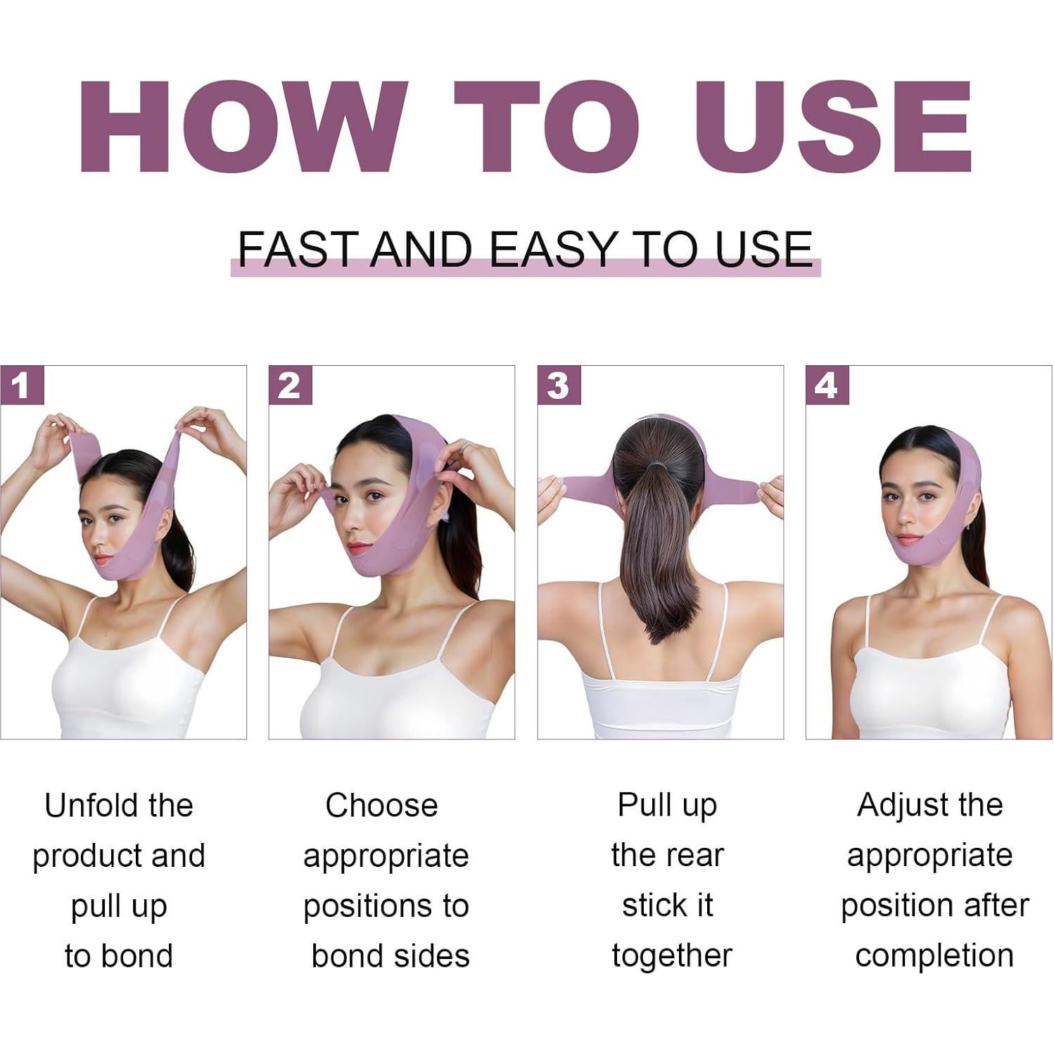 Mascarilla Reutilizable Levantadora de Línea V - Púrpura