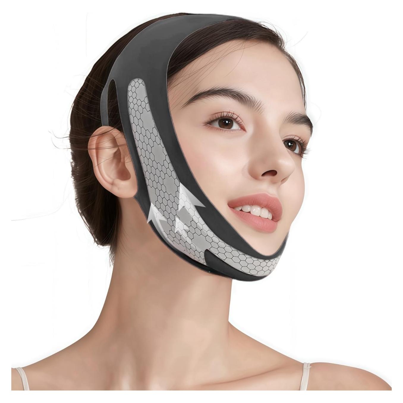 Máscara V-Line ROWMATE de Grafeno para Doble Barbilla - Negro