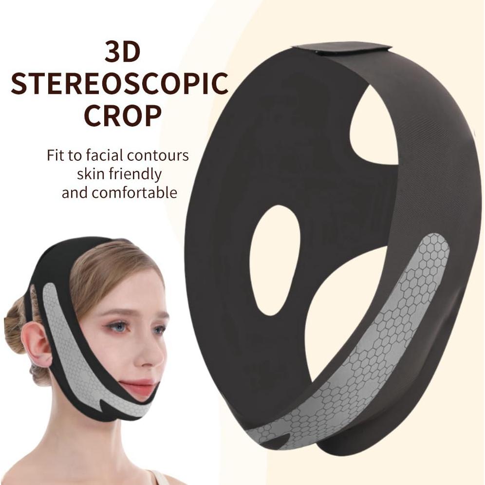 Máscara V-Line ROWMATE de Grafeno para Doble Barbilla - Negro