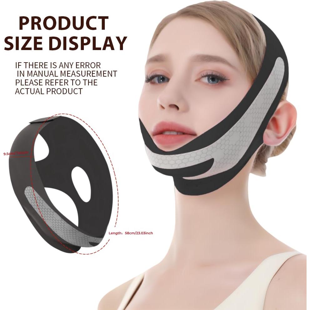 Máscara V-Line ROWMATE de Grafeno para Doble Barbilla - Negro