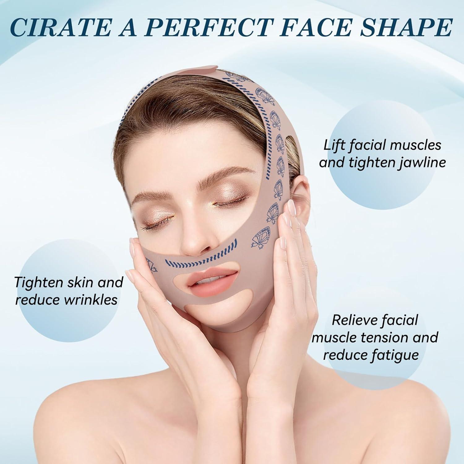 Correa de Barbilla Ajustable JUSRON para Dormir - Modelador Facial