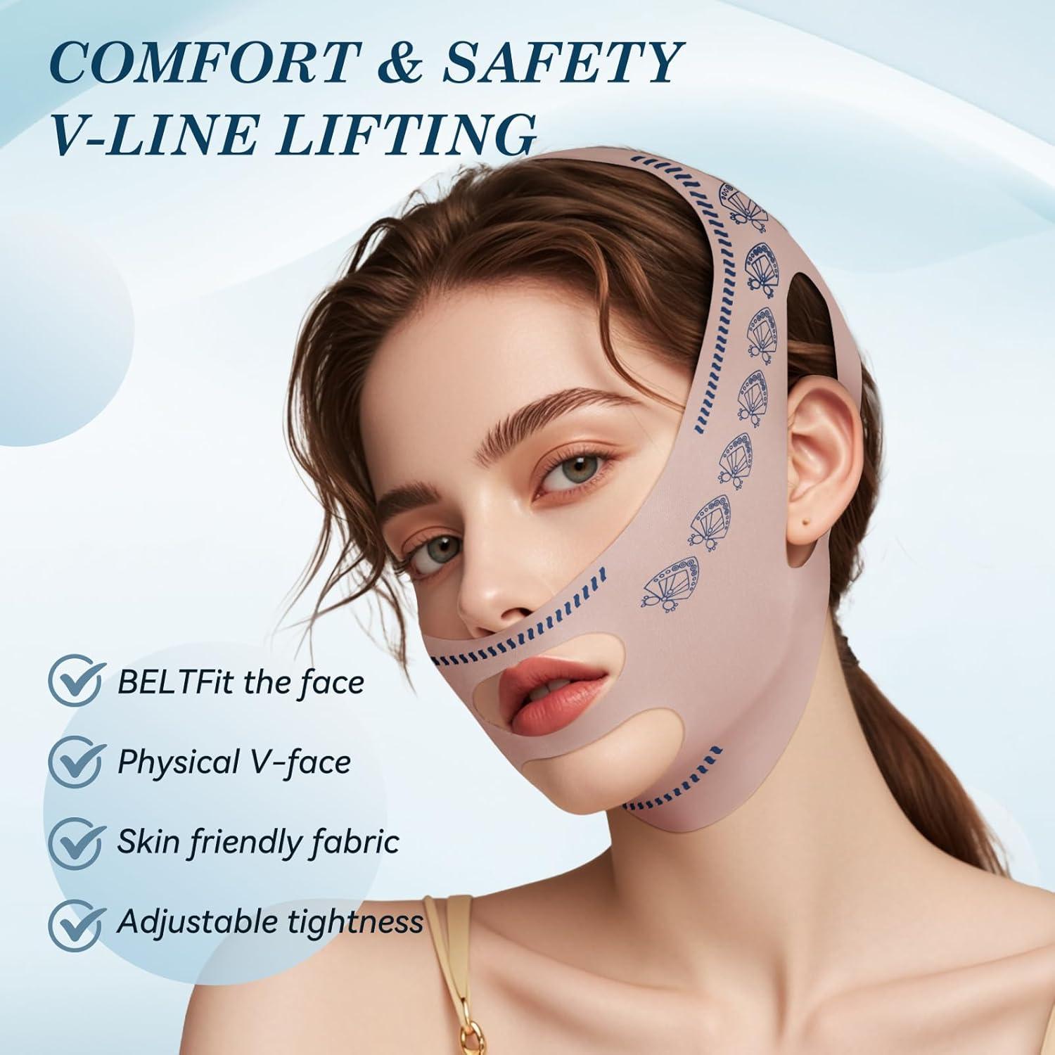 Correa de Barbilla Ajustable JUSRON para Dormir - Modelador Facial