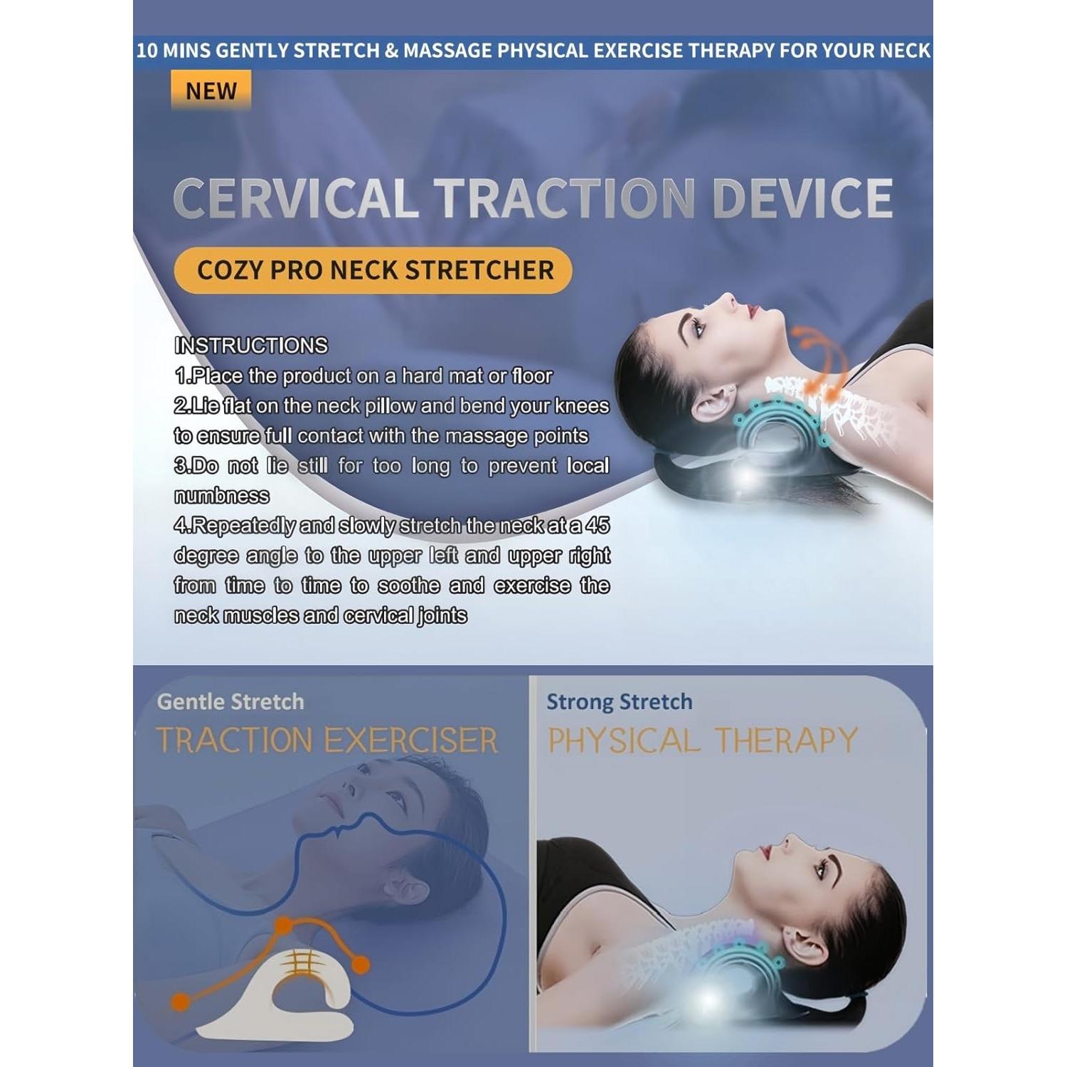 Dispositivo de Tracción Cervical Genérico Negro Pro - Alivio Dolor Cuello