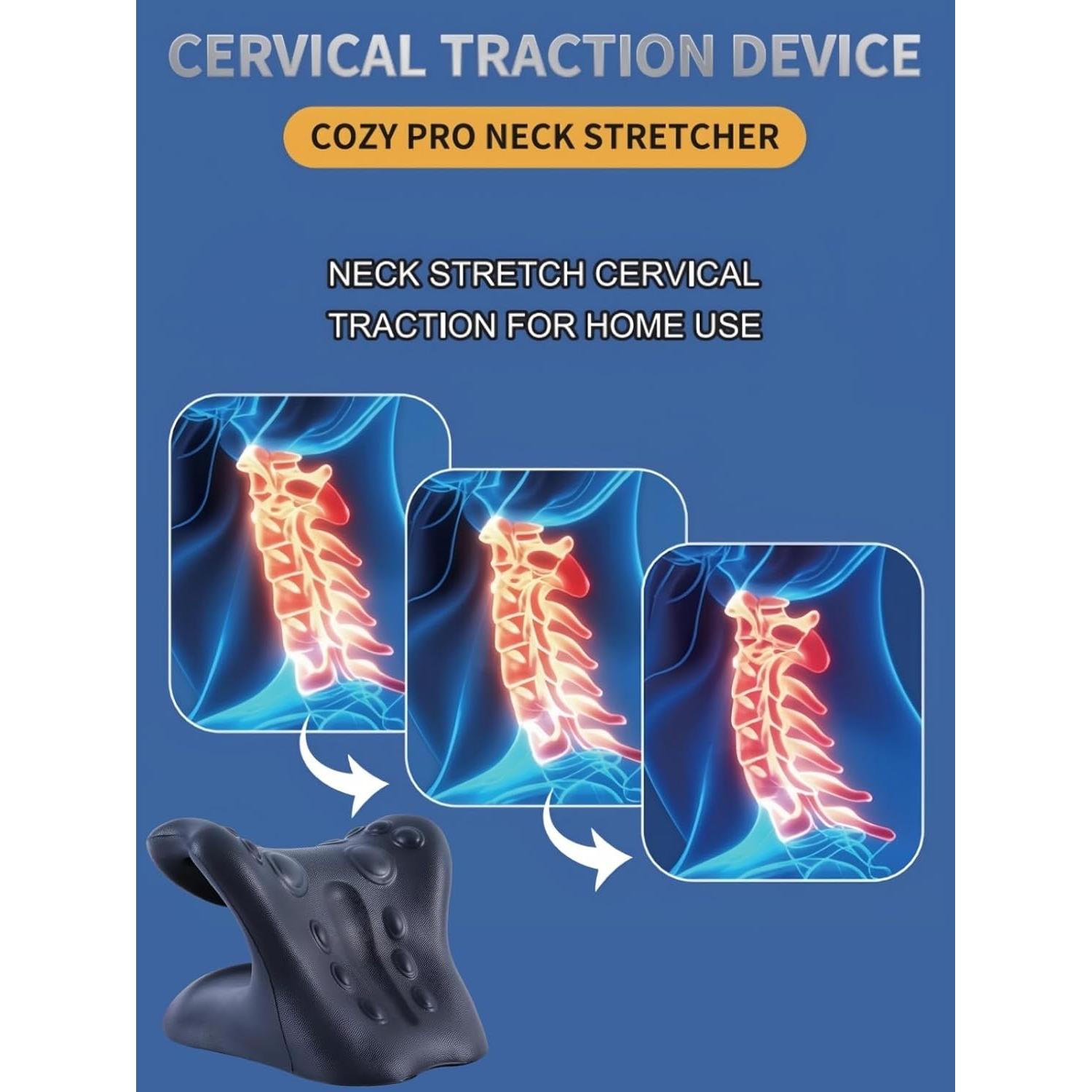 Dispositivo de Tracción Cervical Genérico Negro Pro - Alivio Dolor Cuello