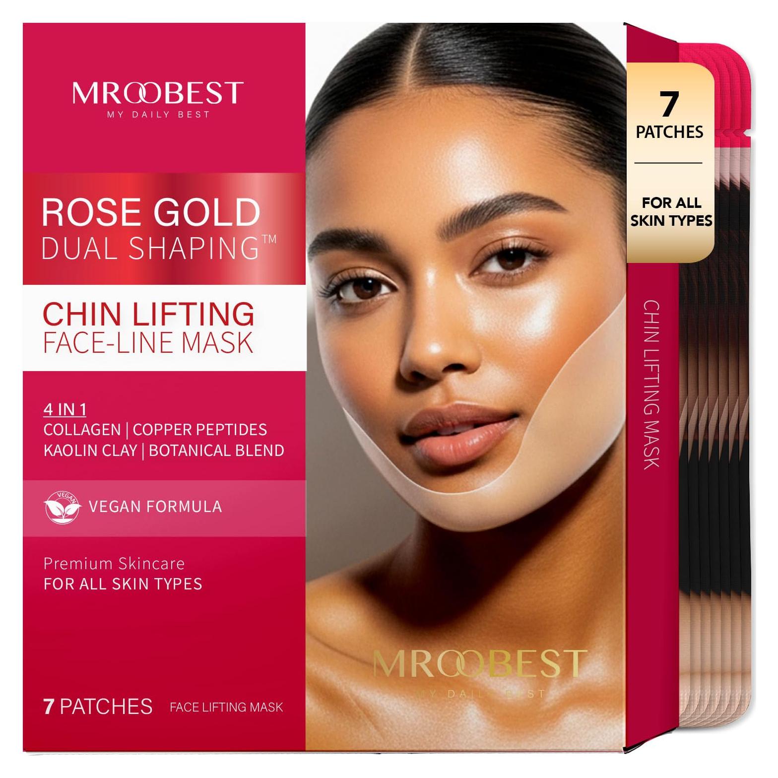 Mascarilla V Line Lifting Mroobest con Oro Rosa - 7 Unidades