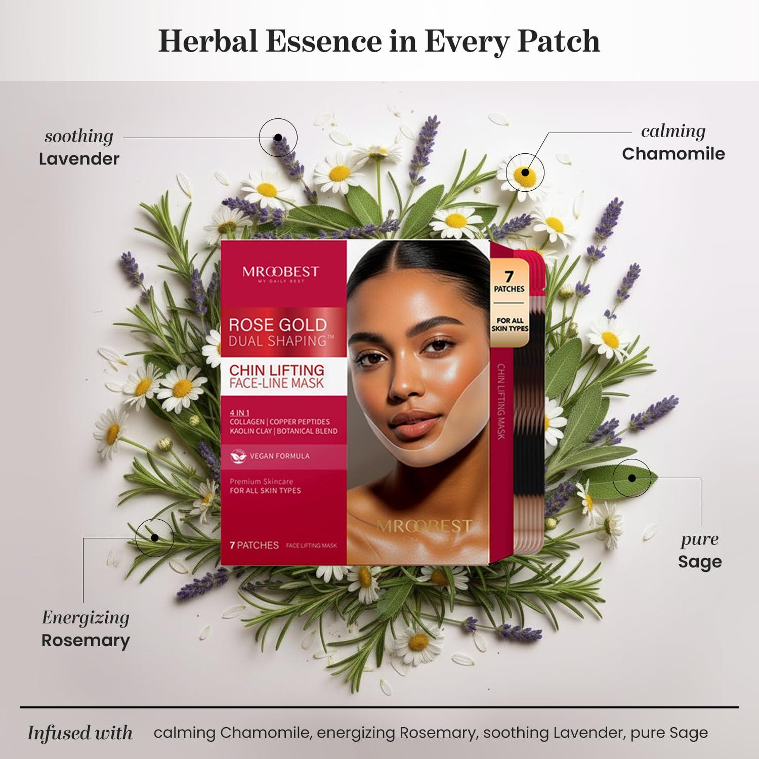 Mascarilla V Line Lifting Mroobest con Oro Rosa - 7 Unidades