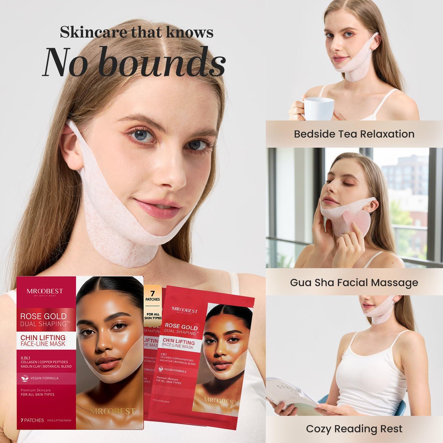 Mascarilla V Line Lifting Mroobest con Oro Rosa - 7 Unidades