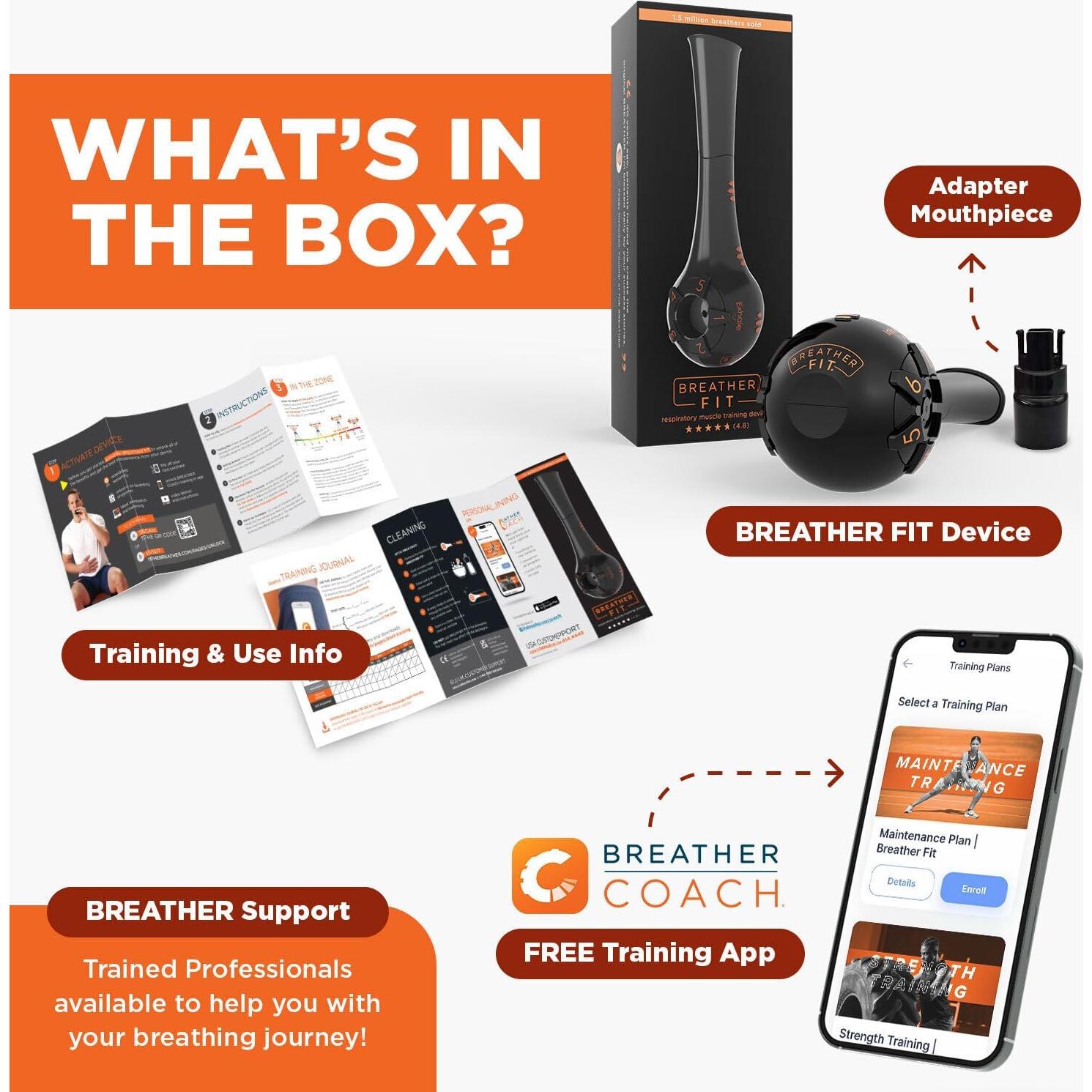 Entrenador de Pulmón Breather Fit - Ejercitador Respiratorio