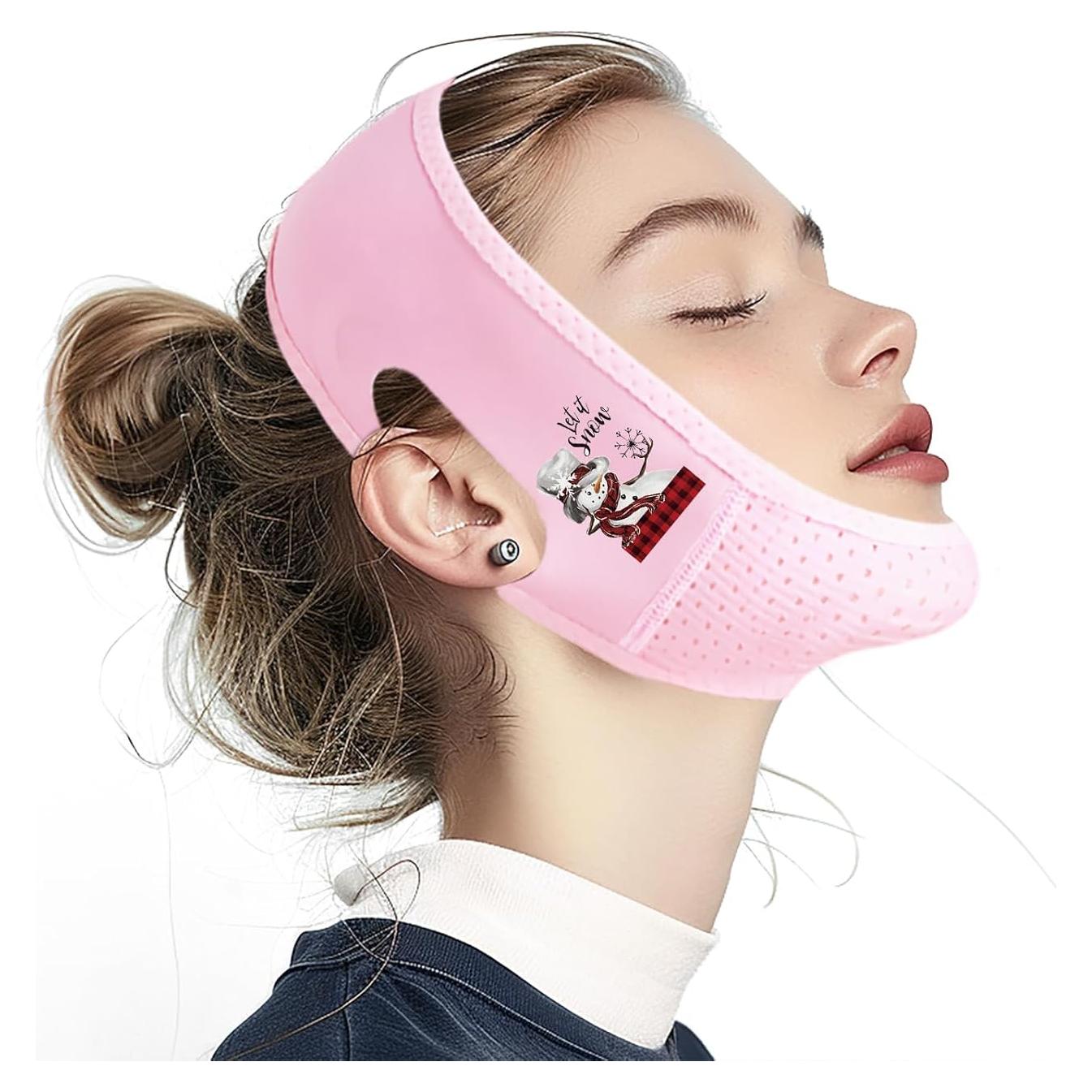 Correa Facial Reutilizable Yuibthr para Dormir - Rosa