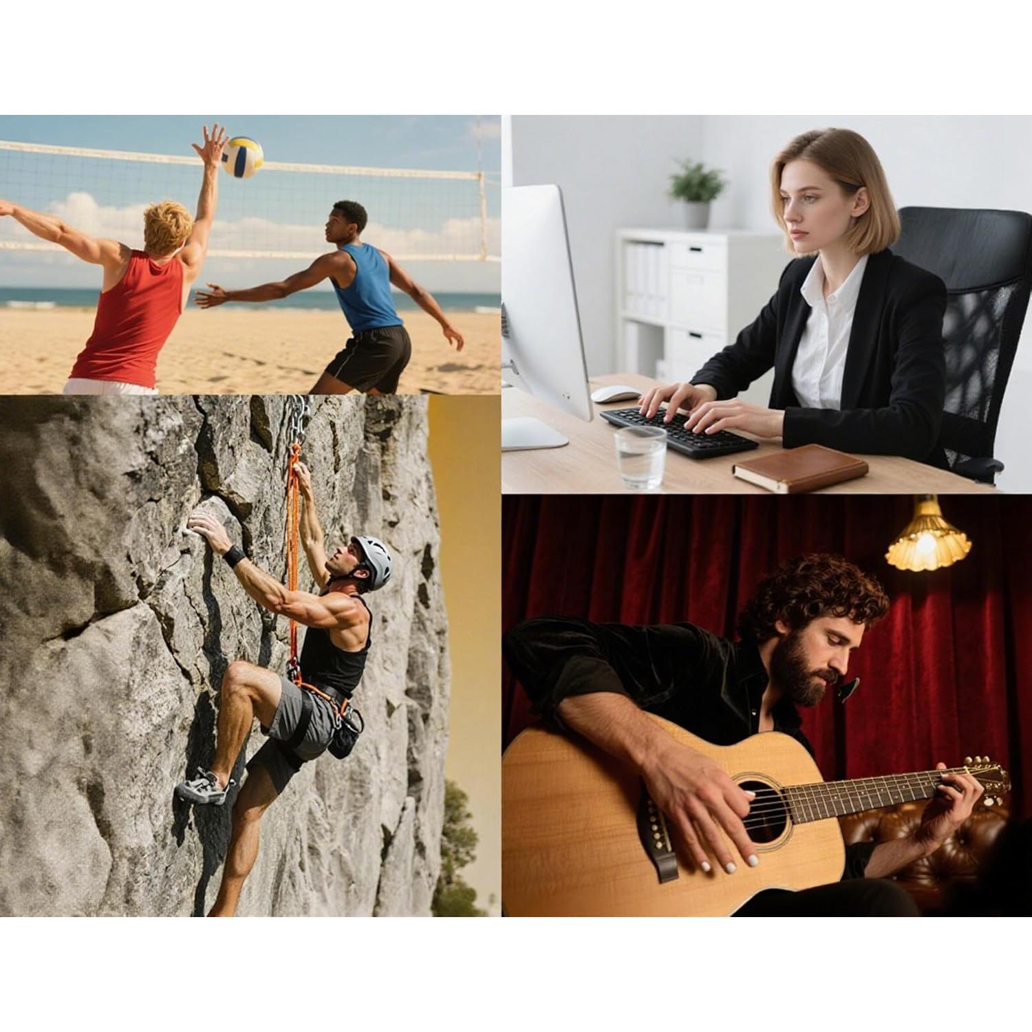 Juego de Fortalecedores de Agarre Hryspbvm - Silicona Gris y Negro