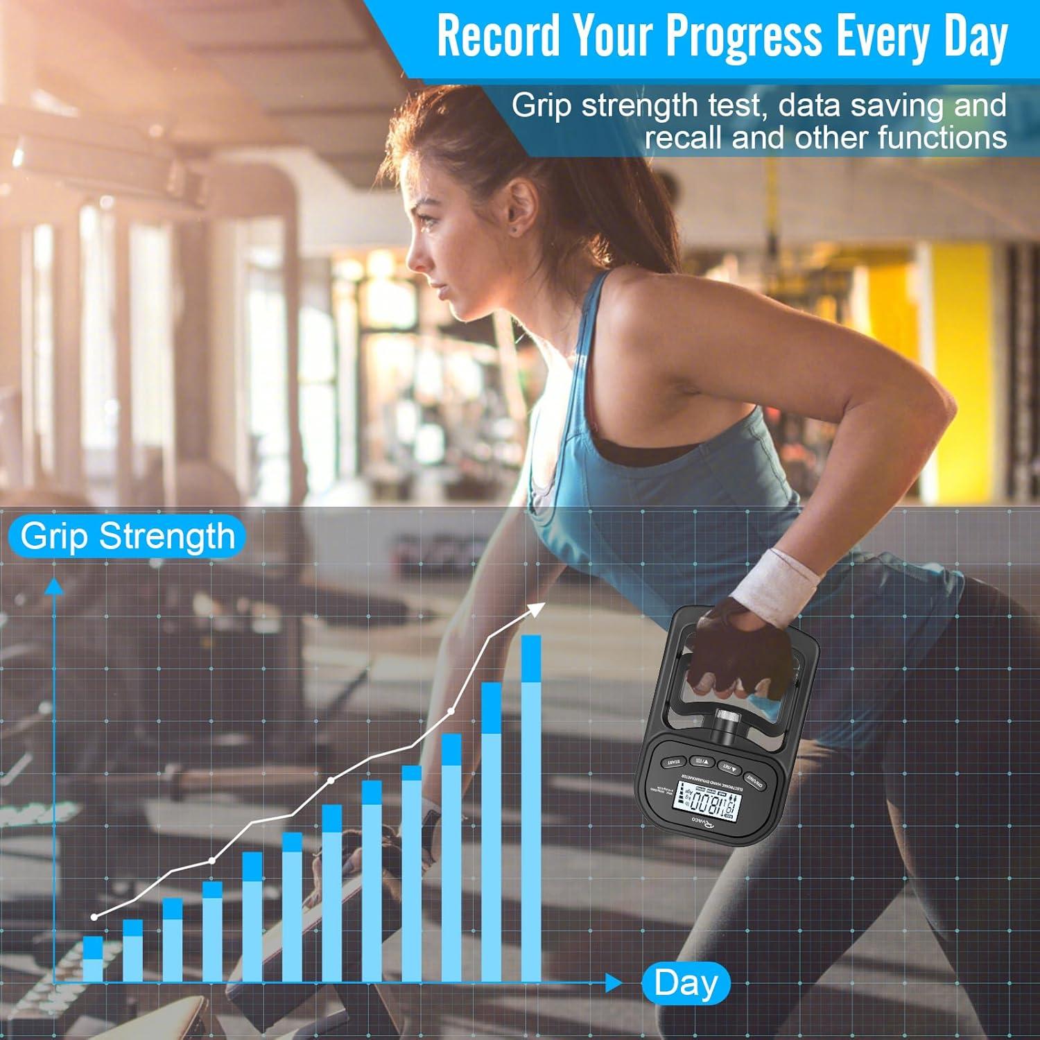 Probador de Fuerza de Agarre Ryaco Digital 180kg con Pantalla LCD