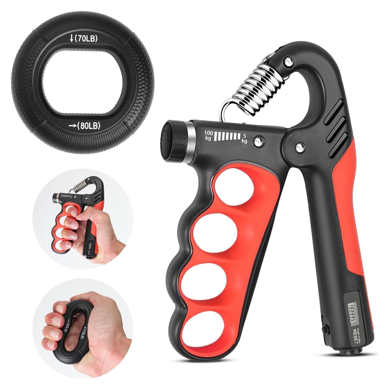 Entrenador de Fuerza de Agarre Keria Ajustable 5-100KG