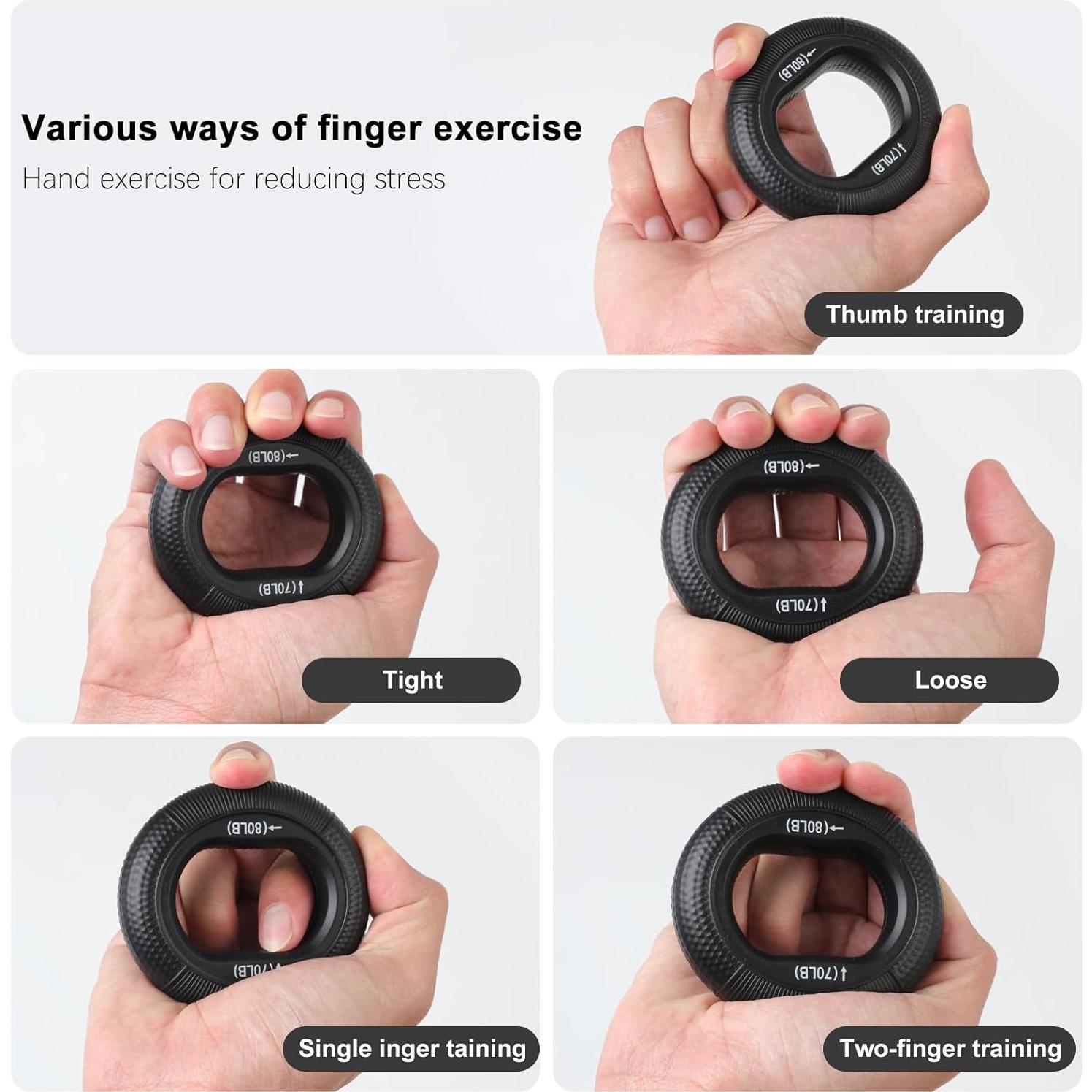 Entrenador de Fuerza de Agarre Keria Ajustable 5-100KG