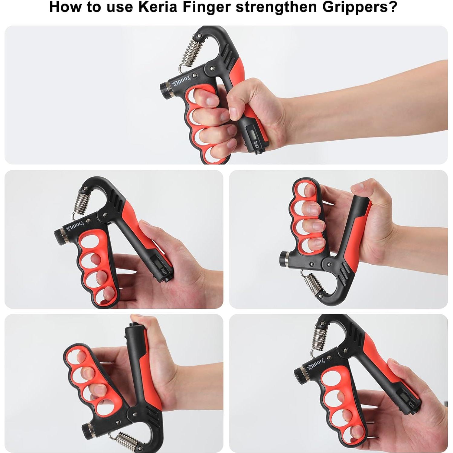 Entrenador de Fuerza de Agarre Keria Ajustable 5-100KG