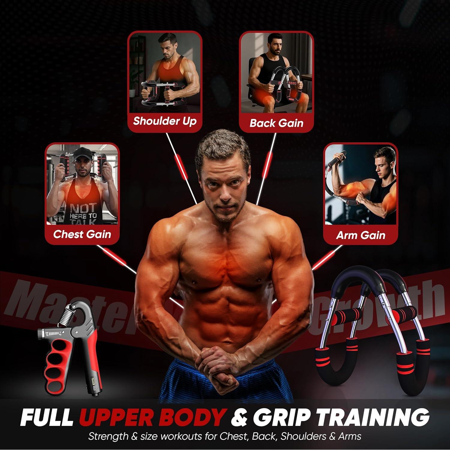 Conjunto de Entrenador de Brazos y Fortalecedor LuxUltra 2 en 1