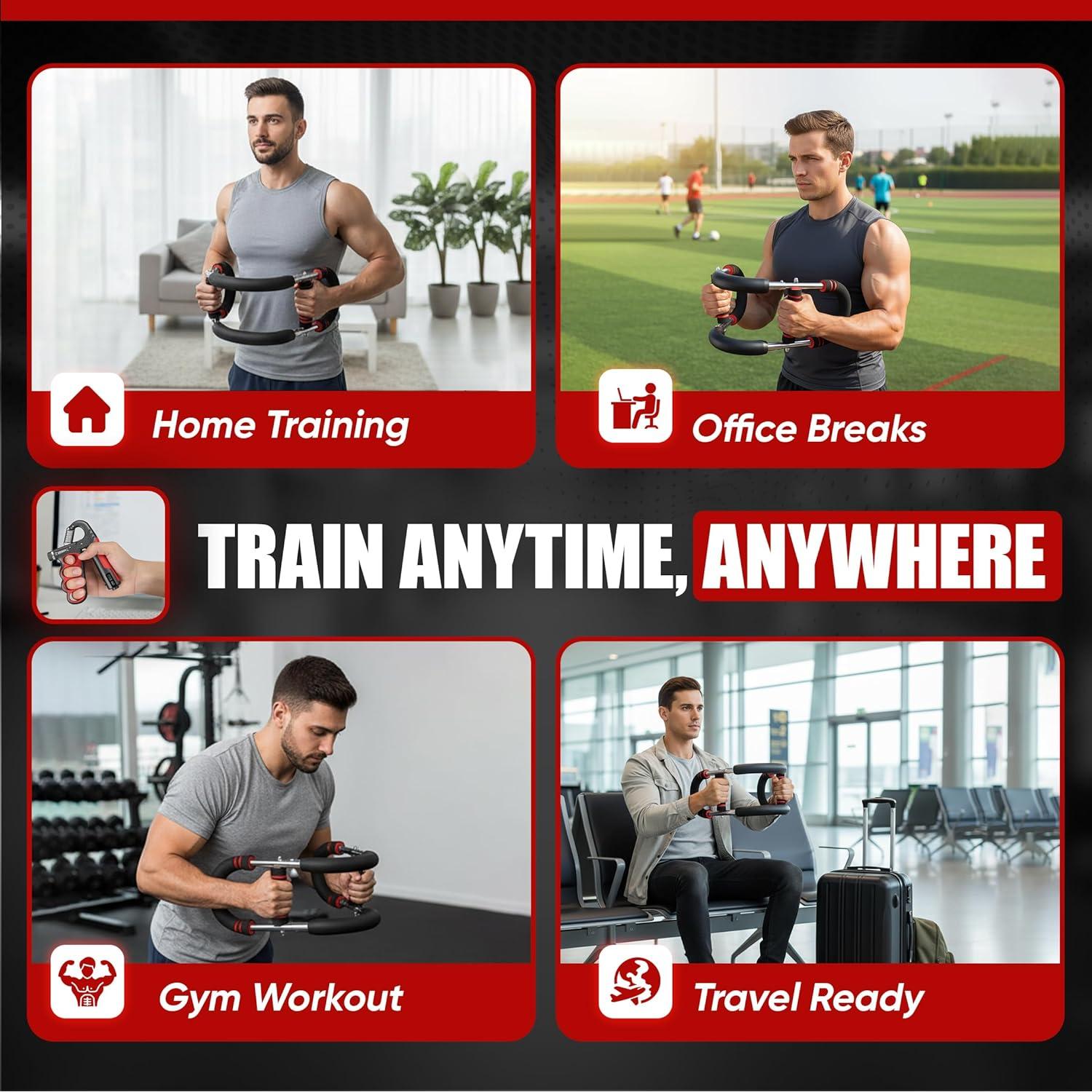 Conjunto de Entrenador de Brazos y Fortalecedor LuxUltra 2 en 1