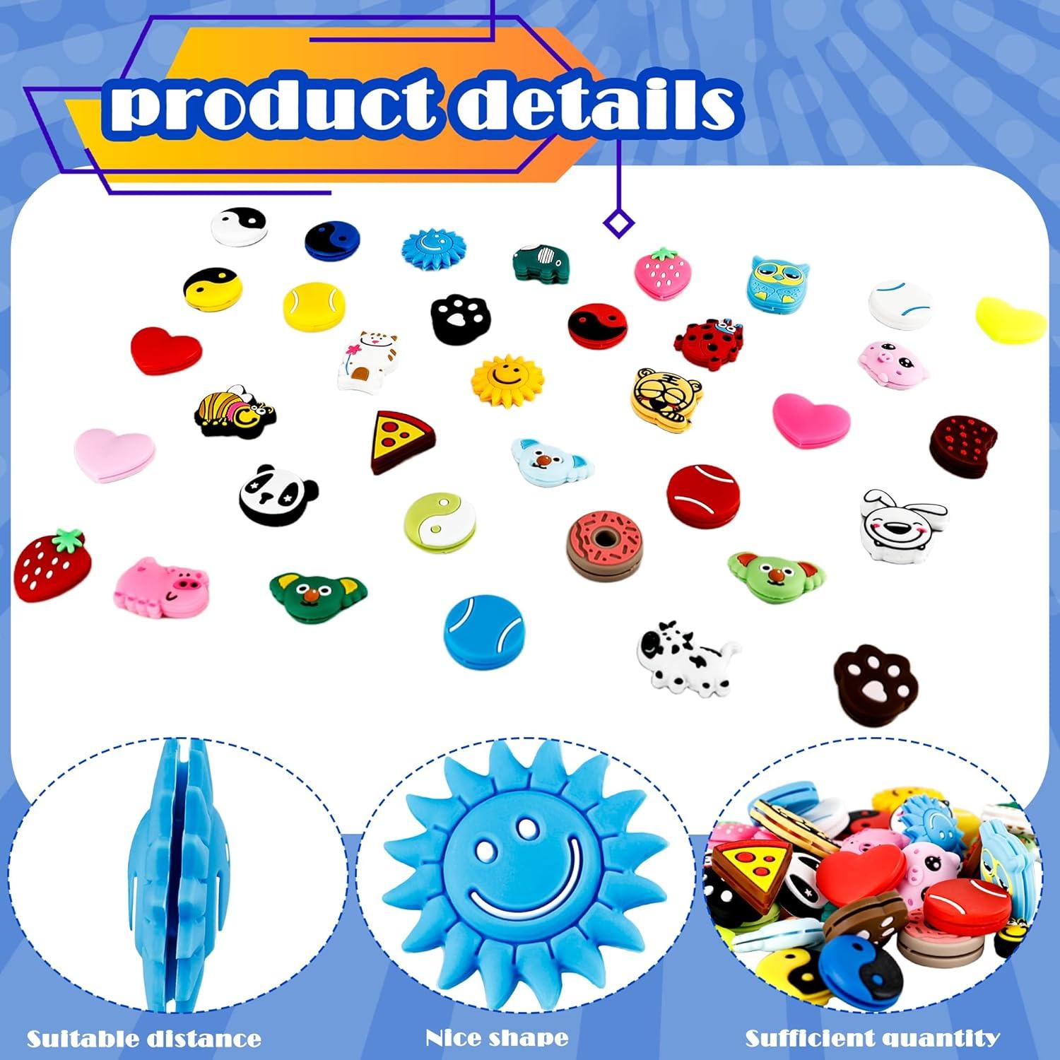 36 Amortiguadores de Vibración de Silicona Spaluck para Tenis