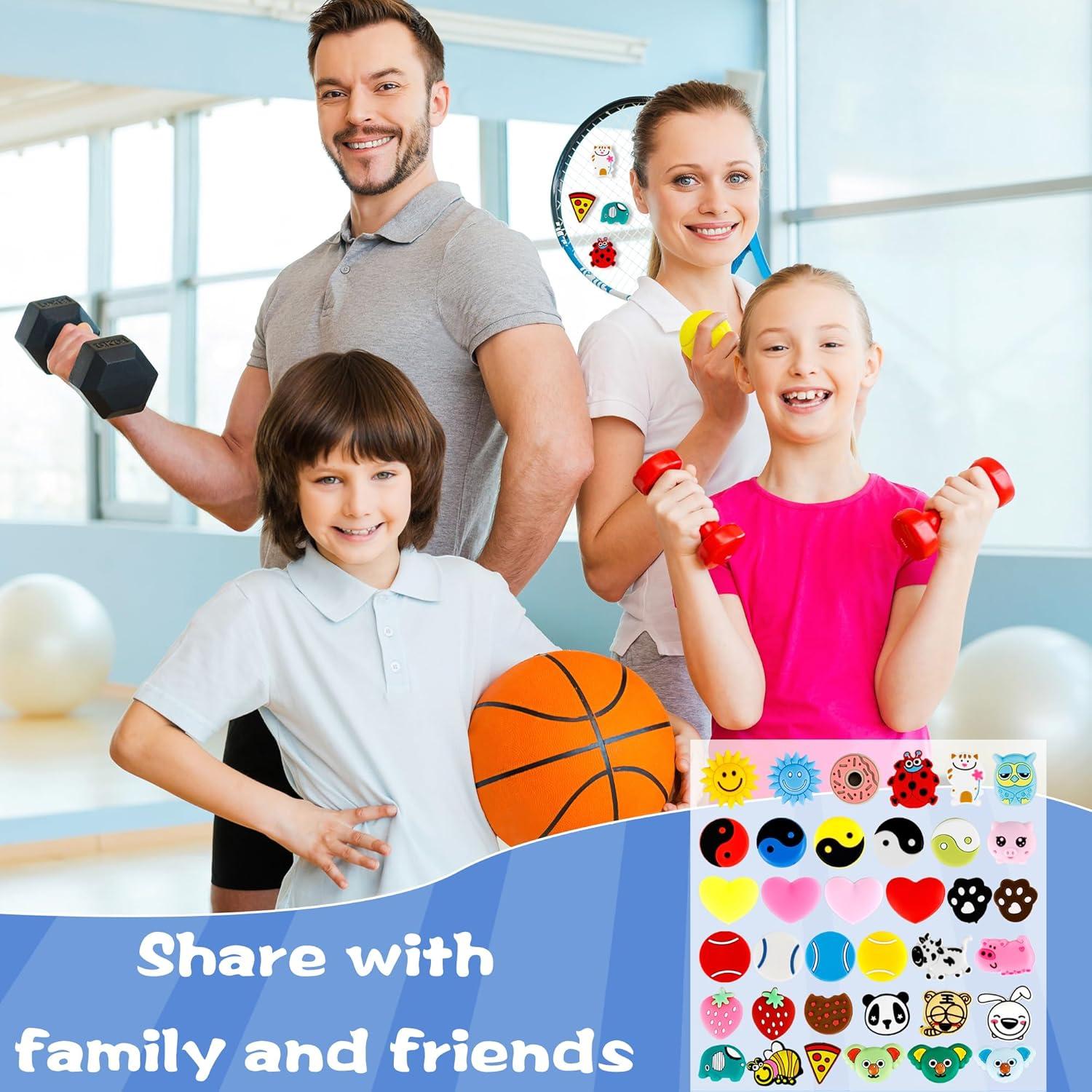 36 Amortiguadores de Vibración de Silicona Spaluck para Tenis