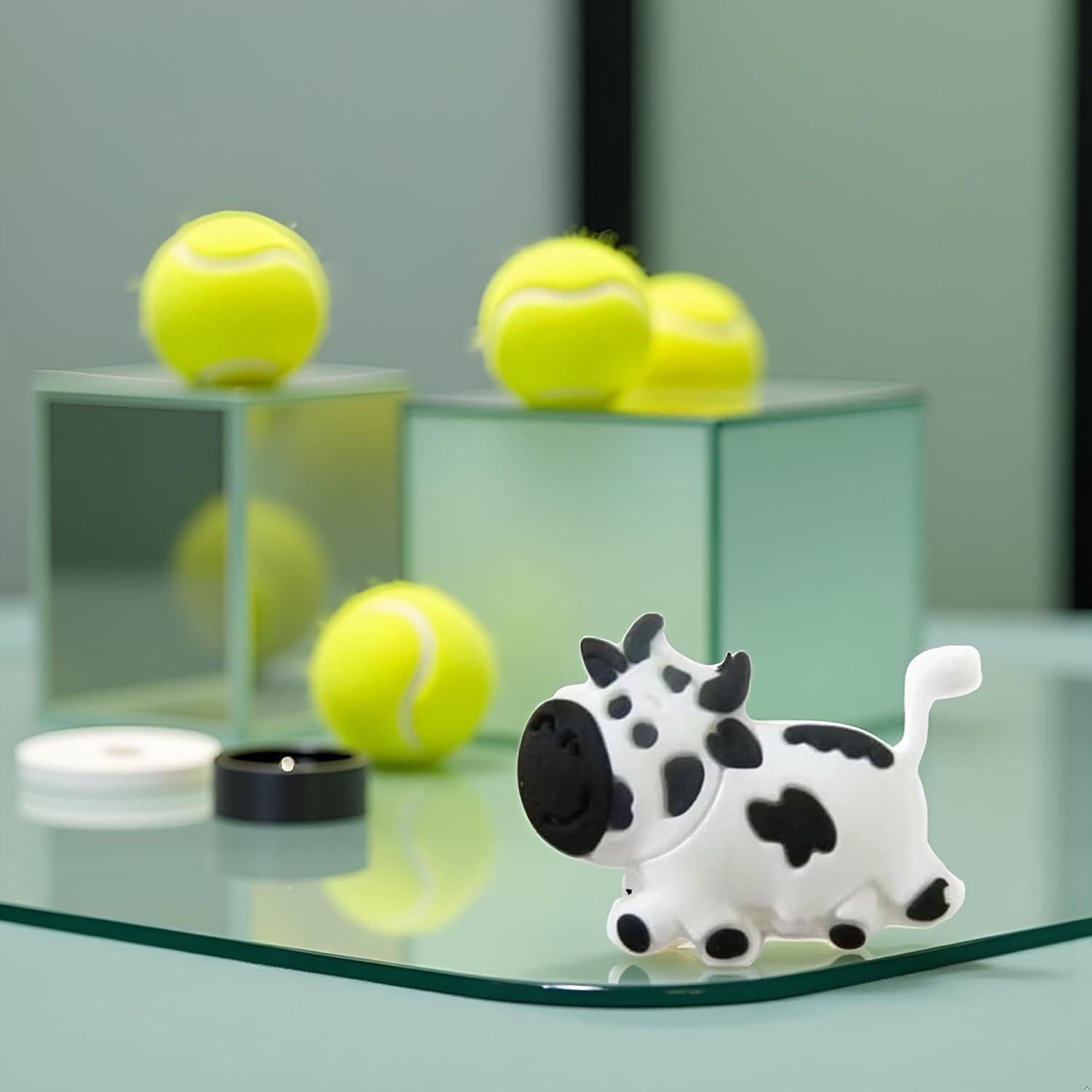 Dampener de Vibración Cauaoa Vaca Blanca para Raquetas de Tenis