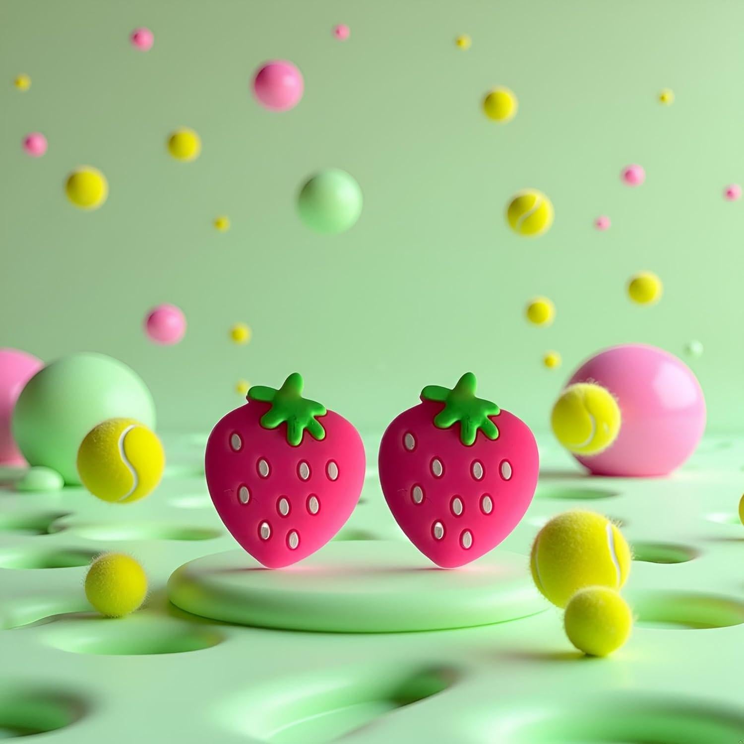 Amortiguadores de Vibraciones para Raquetas Czhotg 2 Pcs Silicona Rosa