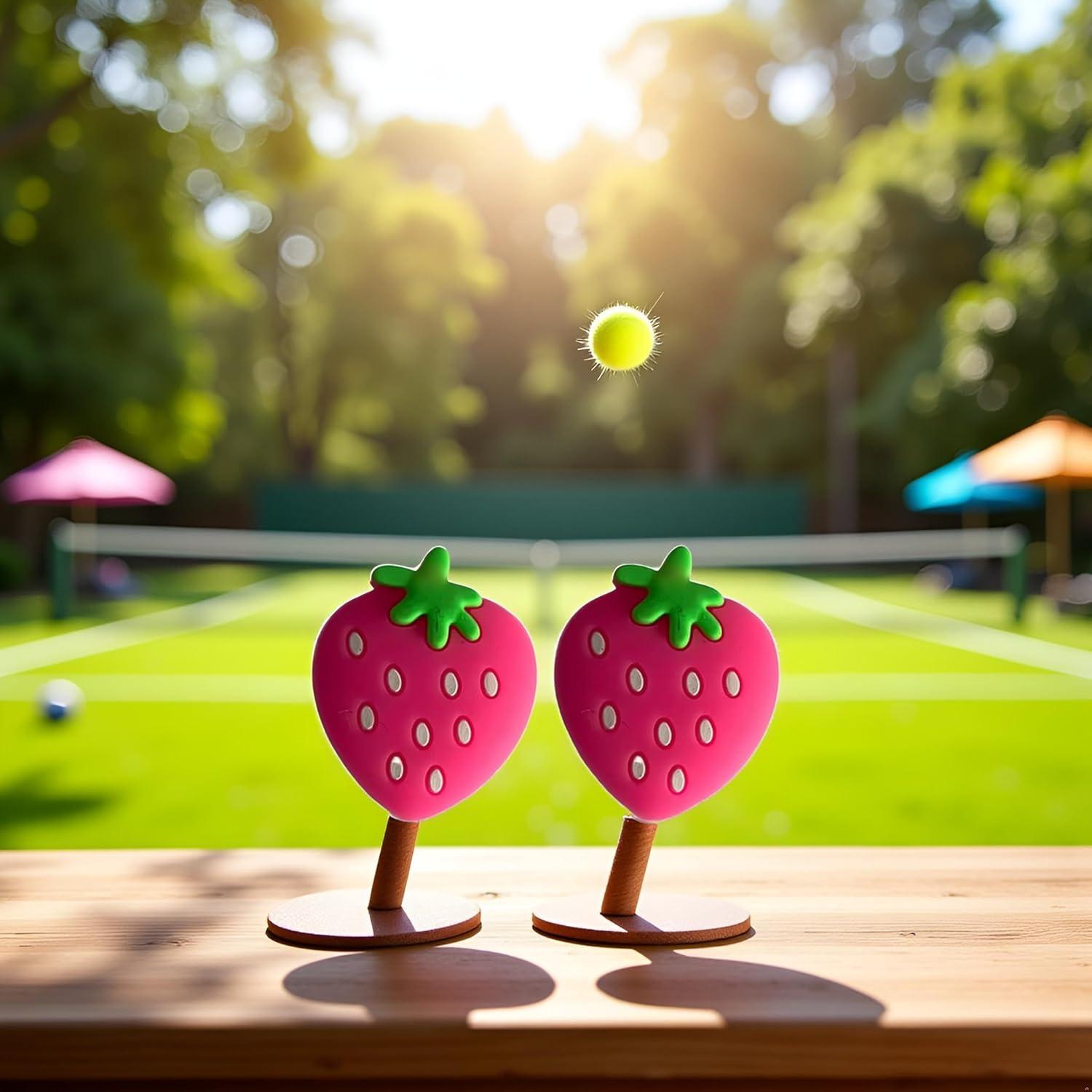 Amortiguadores de Vibraciones para Raquetas Czhotg 2 Pcs Silicona Rosa