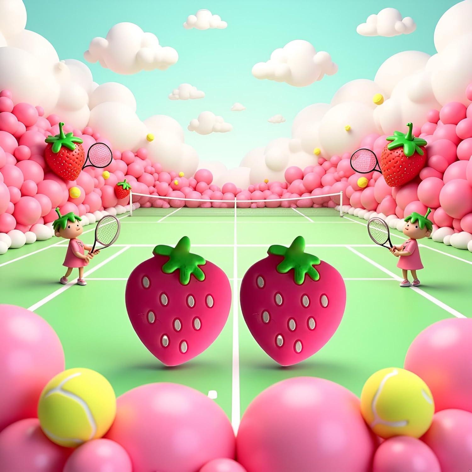 Amortiguadores de Vibraciones para Raquetas Czhotg 2 Pcs Silicona Rosa