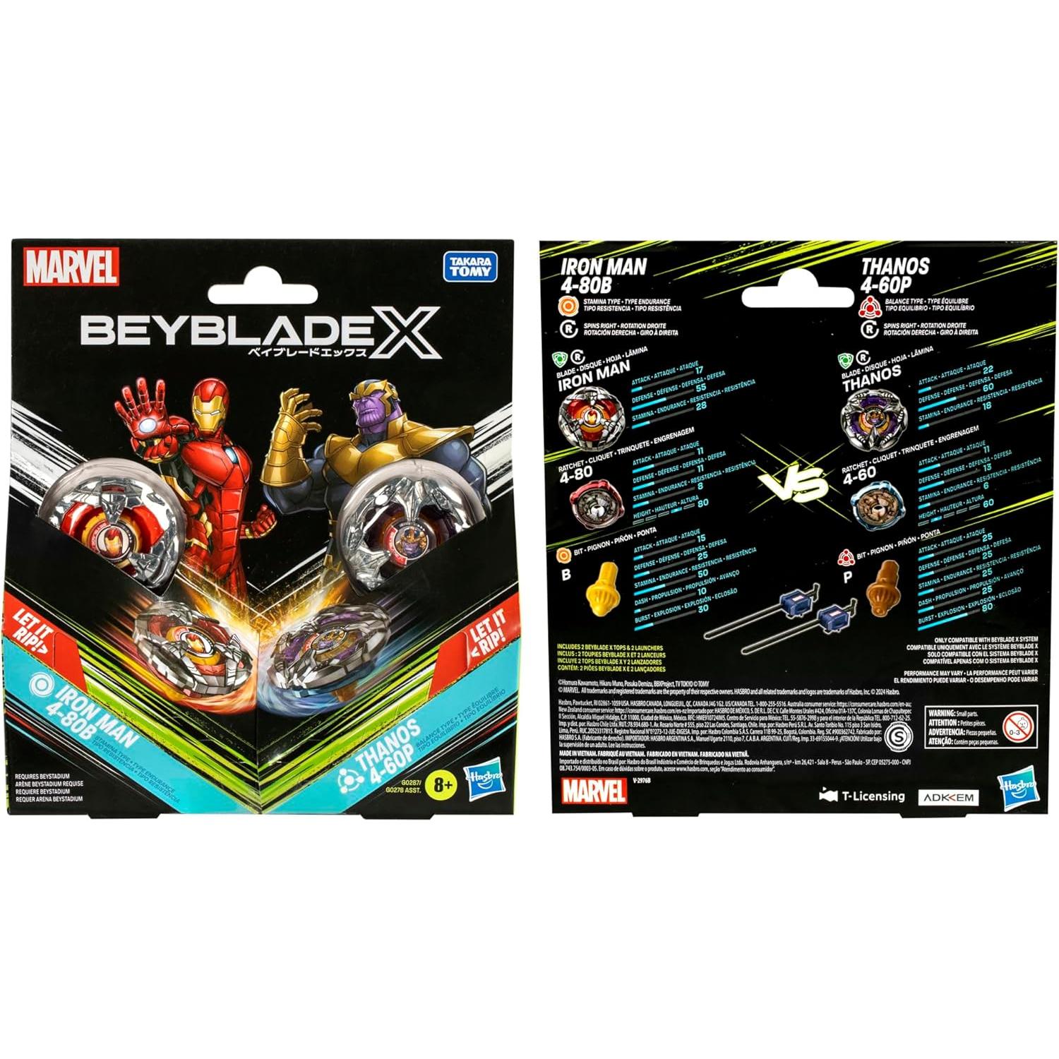 Beyblade BBX Iron Man vs Thanos Multipack - Hasbro