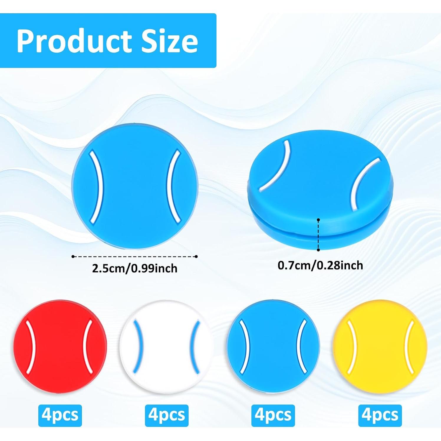 16 Amortiguadores de Vibración para Raquetas de Tenis LIQWEI