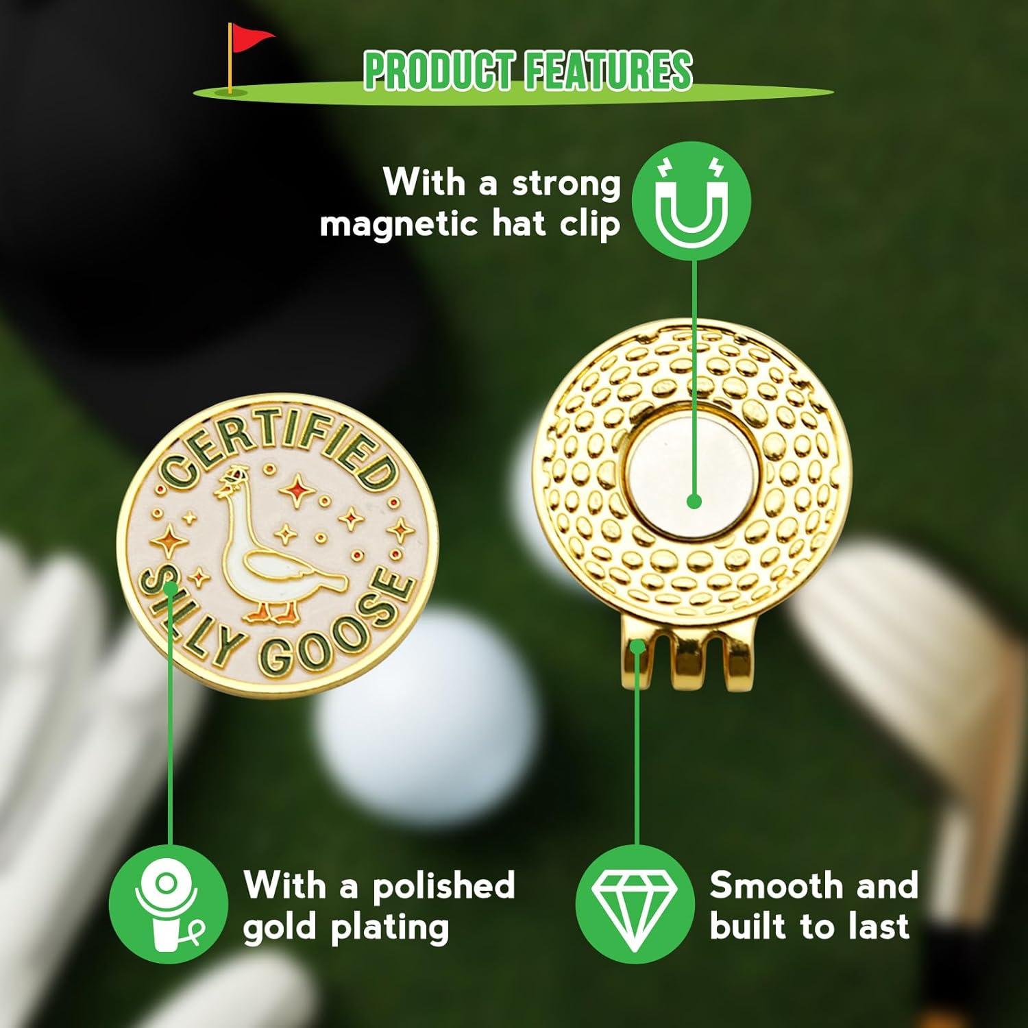 Marcador de Pelota de Golf WUSUTE Divertido con Clip Magnético