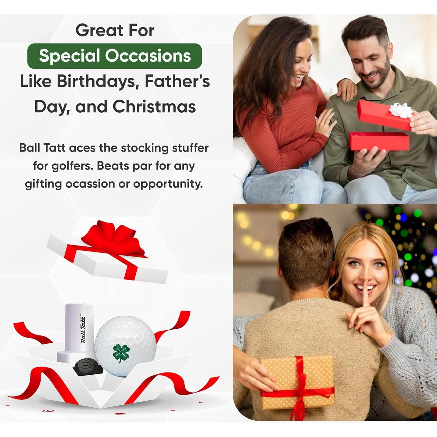 Sello de Pelota de Golf Ball Tatt - Autoinking, Tinta Rápida, Reutilizable