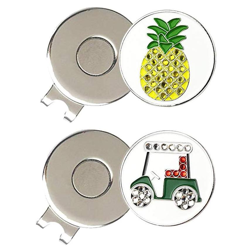 Marcadores de Pelotas de Golf con Clips para Gorras PINMEI Pack de 2