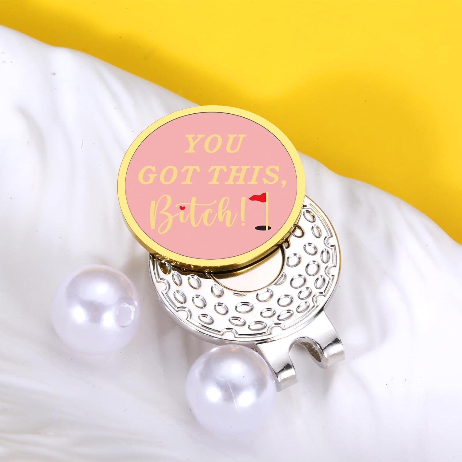 Clip de Sombrero Marcador de Pelota de Golf TI-EDC Rosa