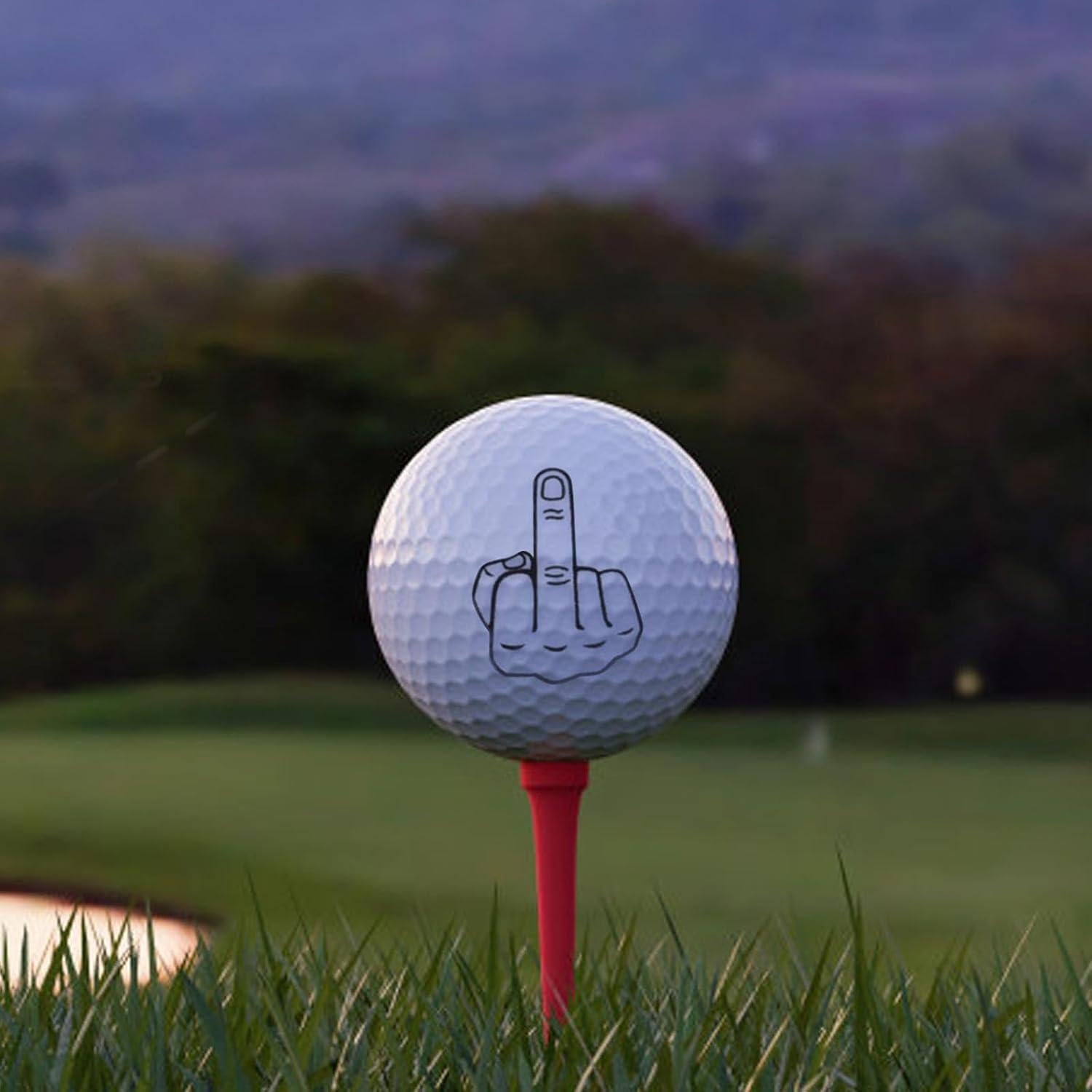 2 Hojas de Stickers para Pelotas de Golf BOXOB Dedo Medio