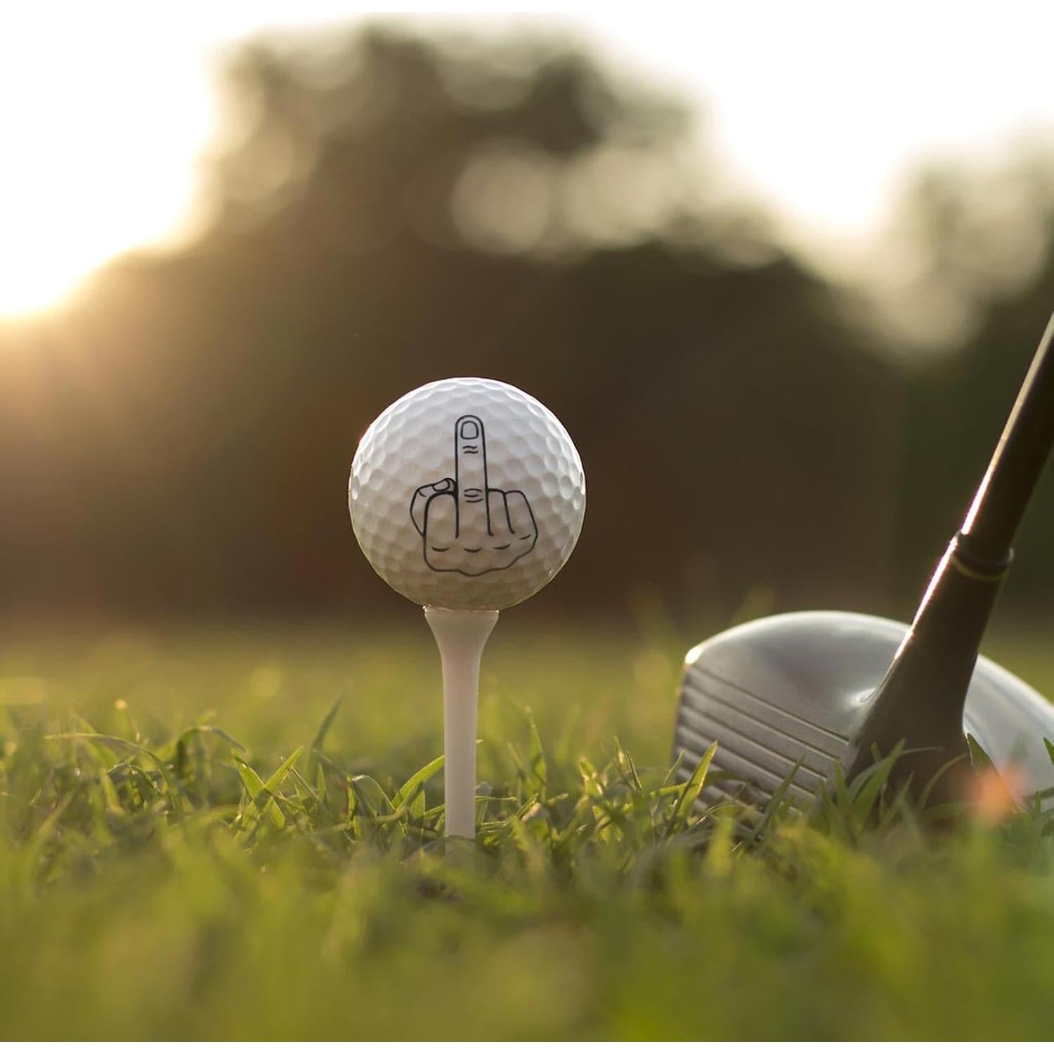 2 Hojas de Stickers para Pelotas de Golf BOXOB Dedo Medio