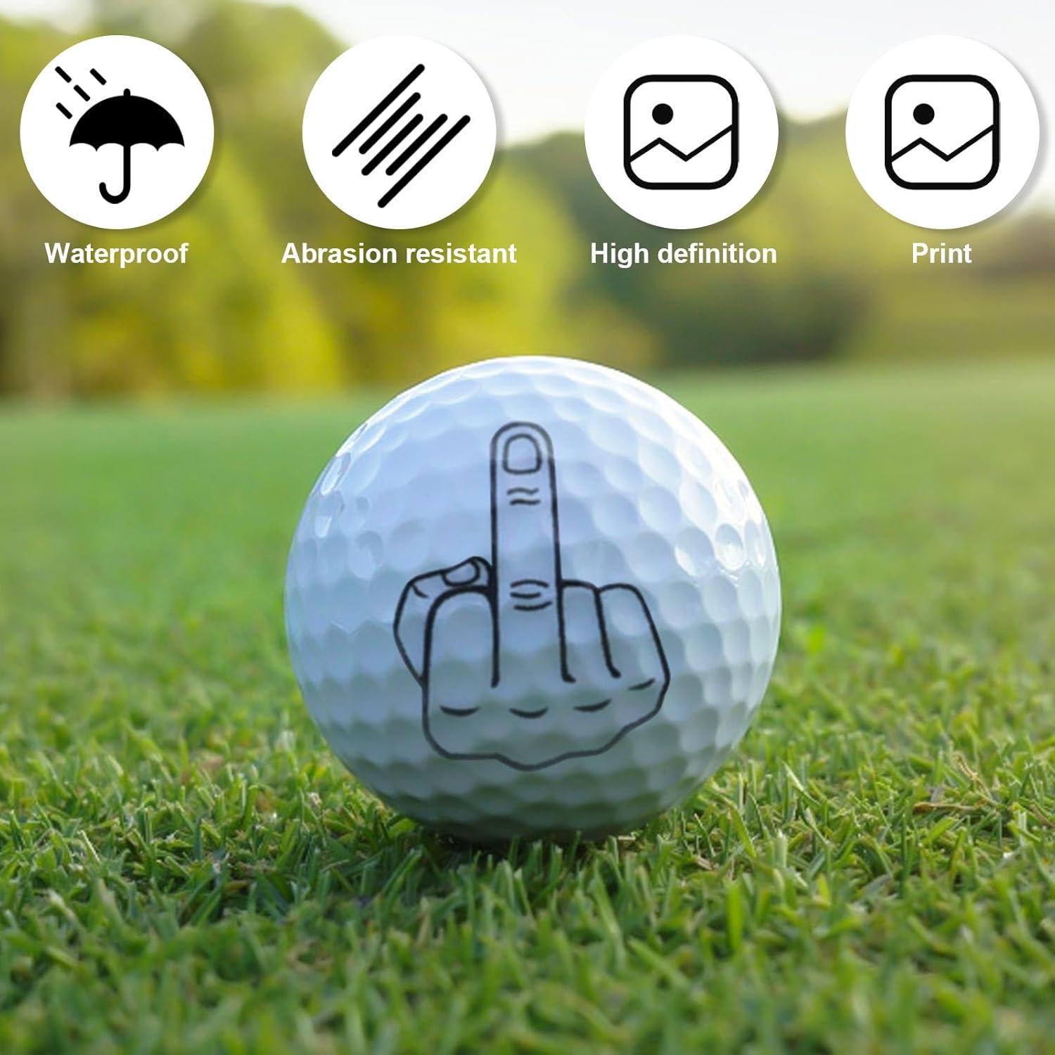 2 Hojas de Stickers para Pelotas de Golf BOXOB Dedo Medio
