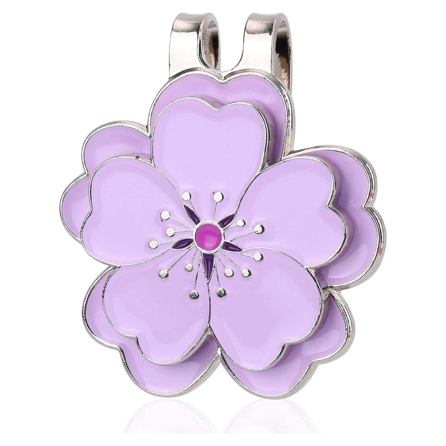 Marcador de Golf Magnético con Clip para Sombrero Lasuroa Morado