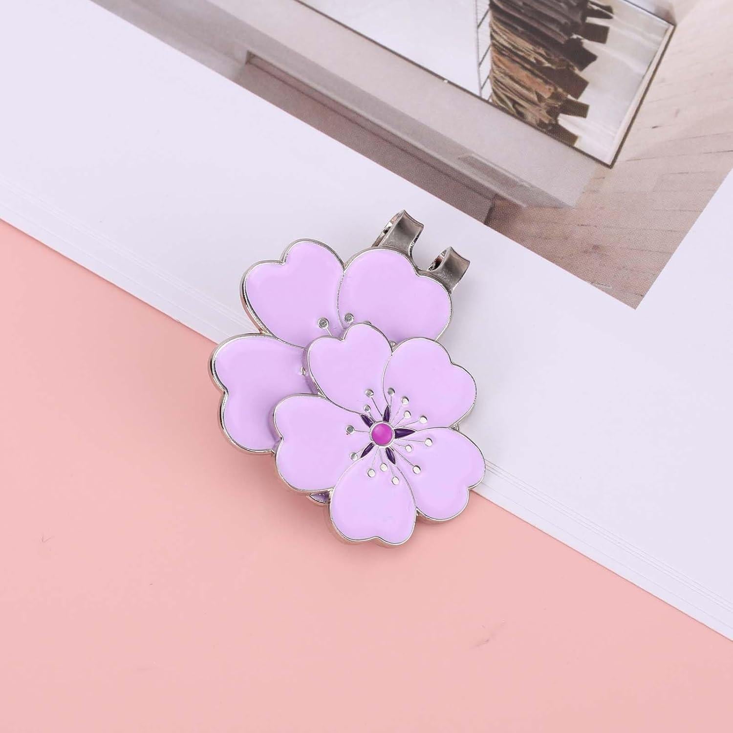 Marcador de Golf Magnético con Clip para Sombrero Lasuroa Morado