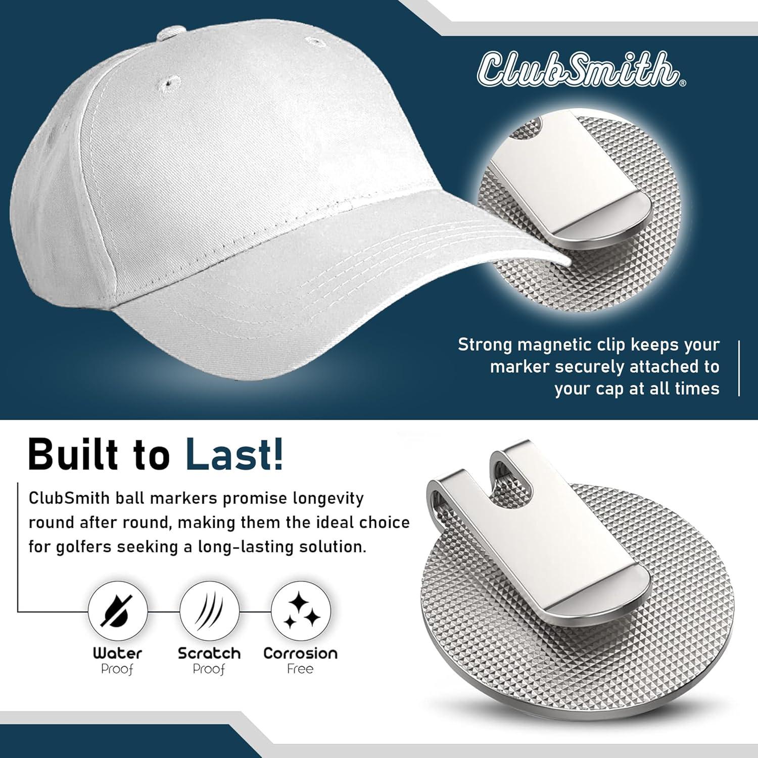 Marcador de Pelota de Golf ClubSmith con Clip Magnético 3.18 cm