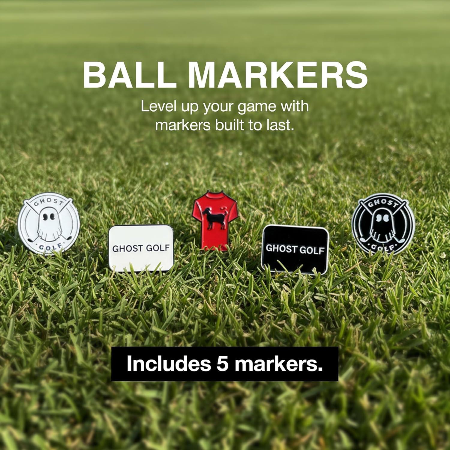 Marcadores de Pelotas de Golf Ghost - Paquete de 5 Unidades