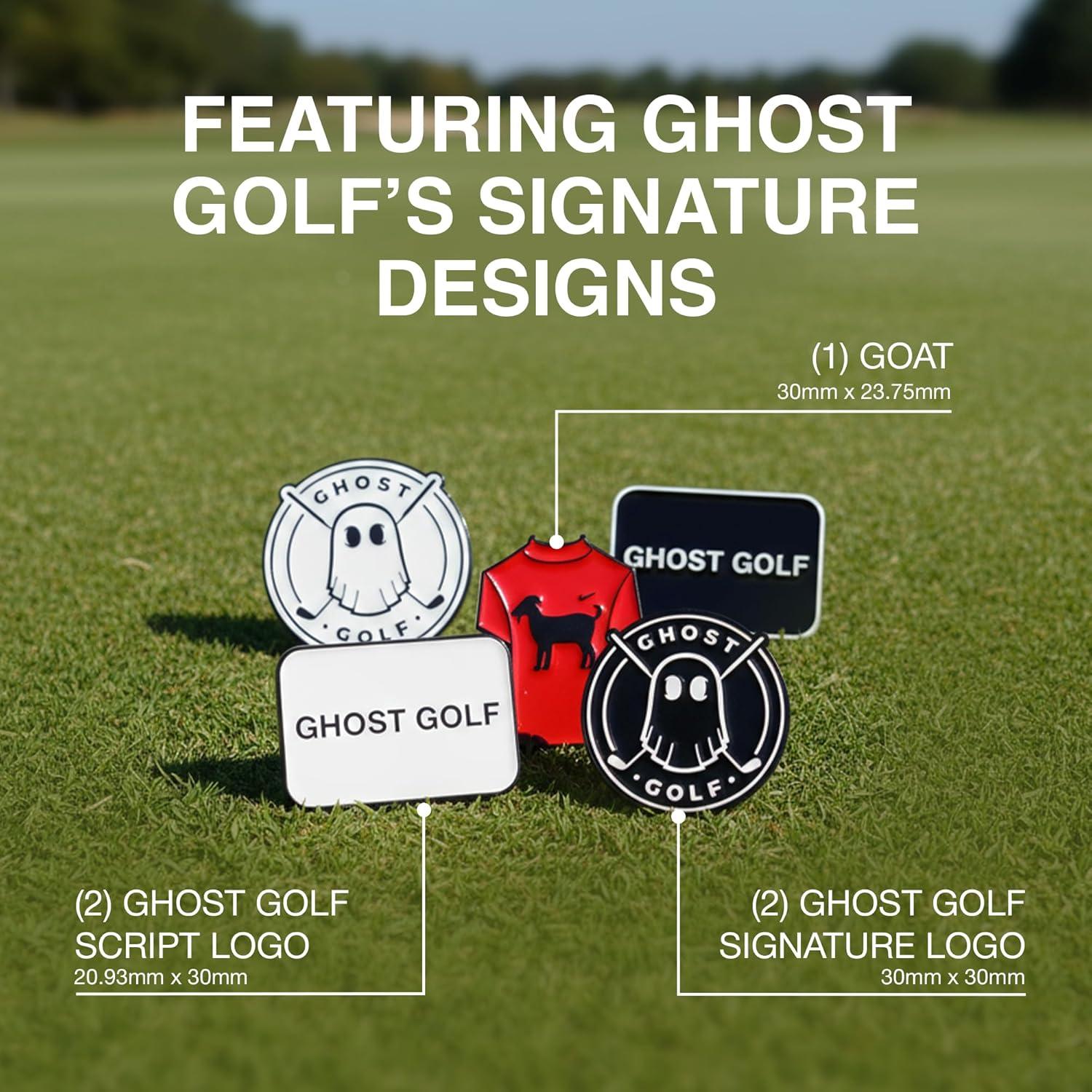 Marcadores de Pelotas de Golf Ghost - Paquete de 5 Unidades