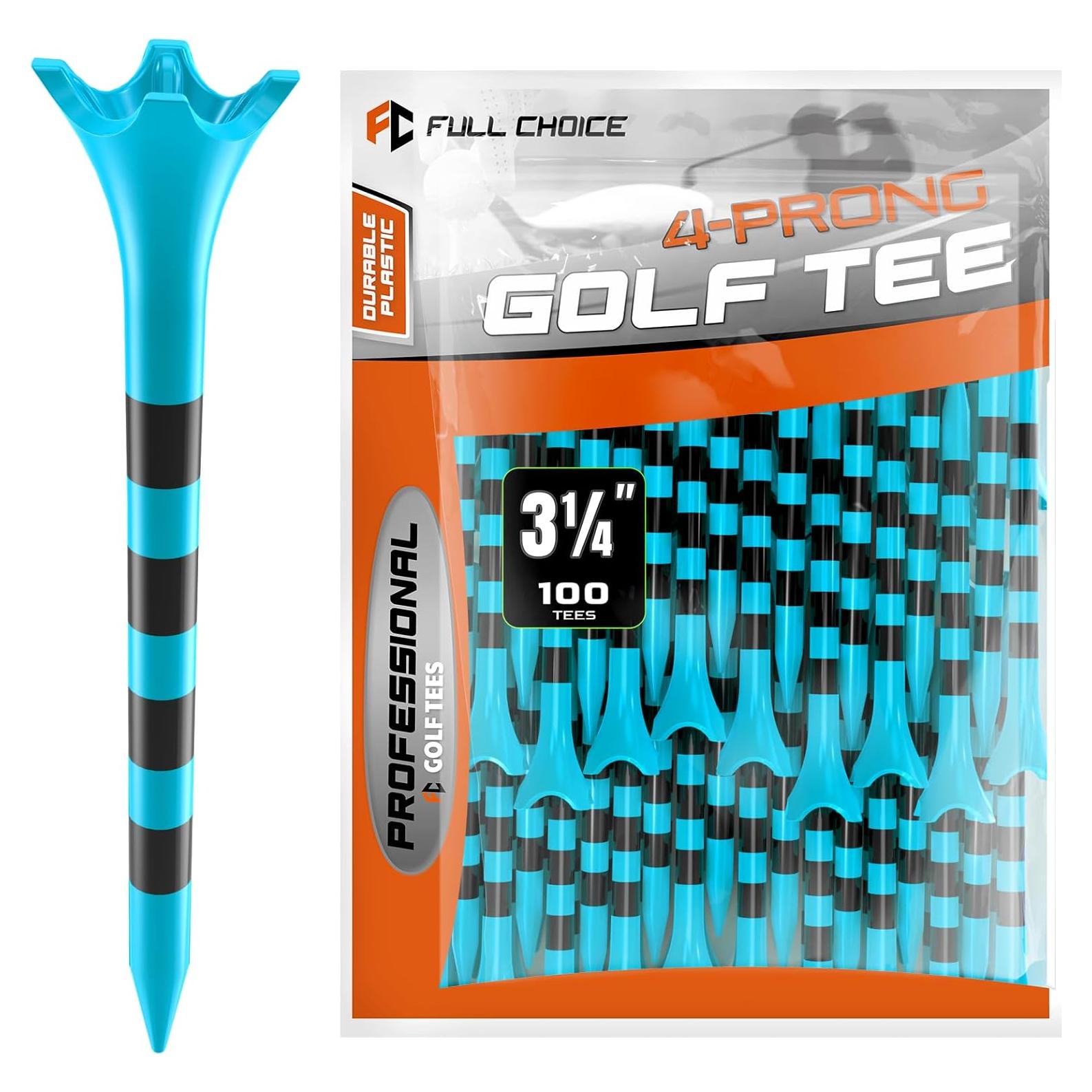 Tees de Golf Plástico Full Choice 100 Piezas 83mm Azul