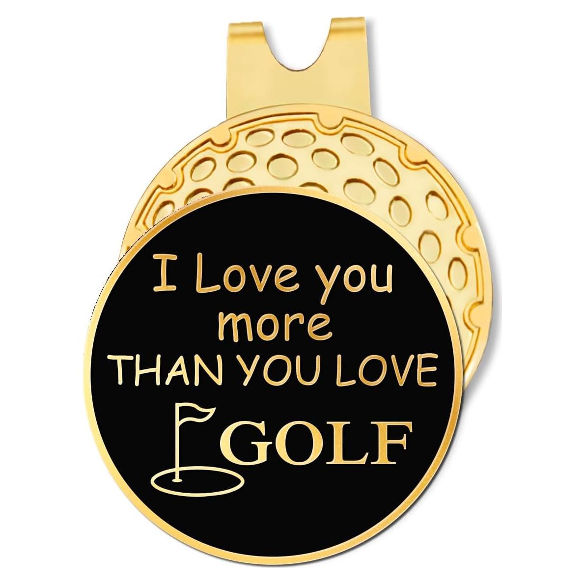 Marcador de Pelota de Golf Hafhue GM con Clip Magnético Negro Dorado