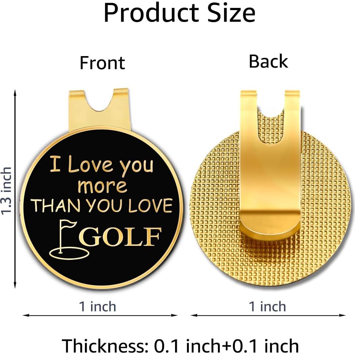 Marcador de Pelota de Golf Hafhue GM con Clip Magnético Negro Dorado