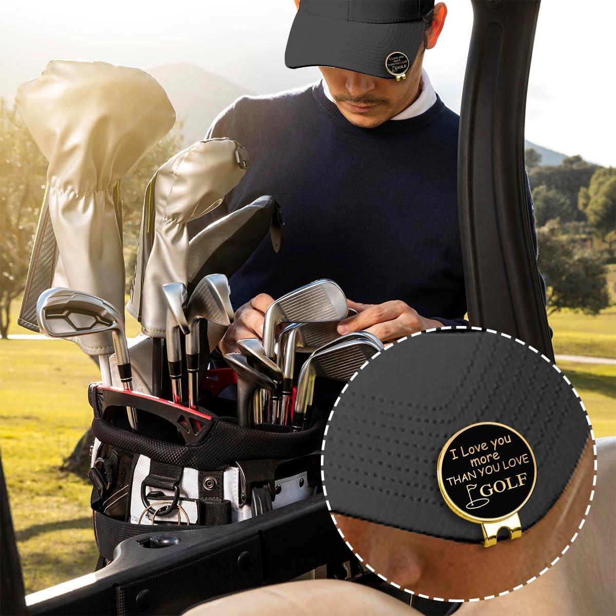 Marcador de Pelota de Golf Hafhue GM con Clip Magnético Negro Dorado