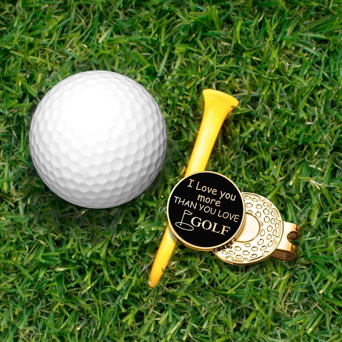 Marcador de Pelota de Golf Hafhue GM con Clip Magnético Negro Dorado