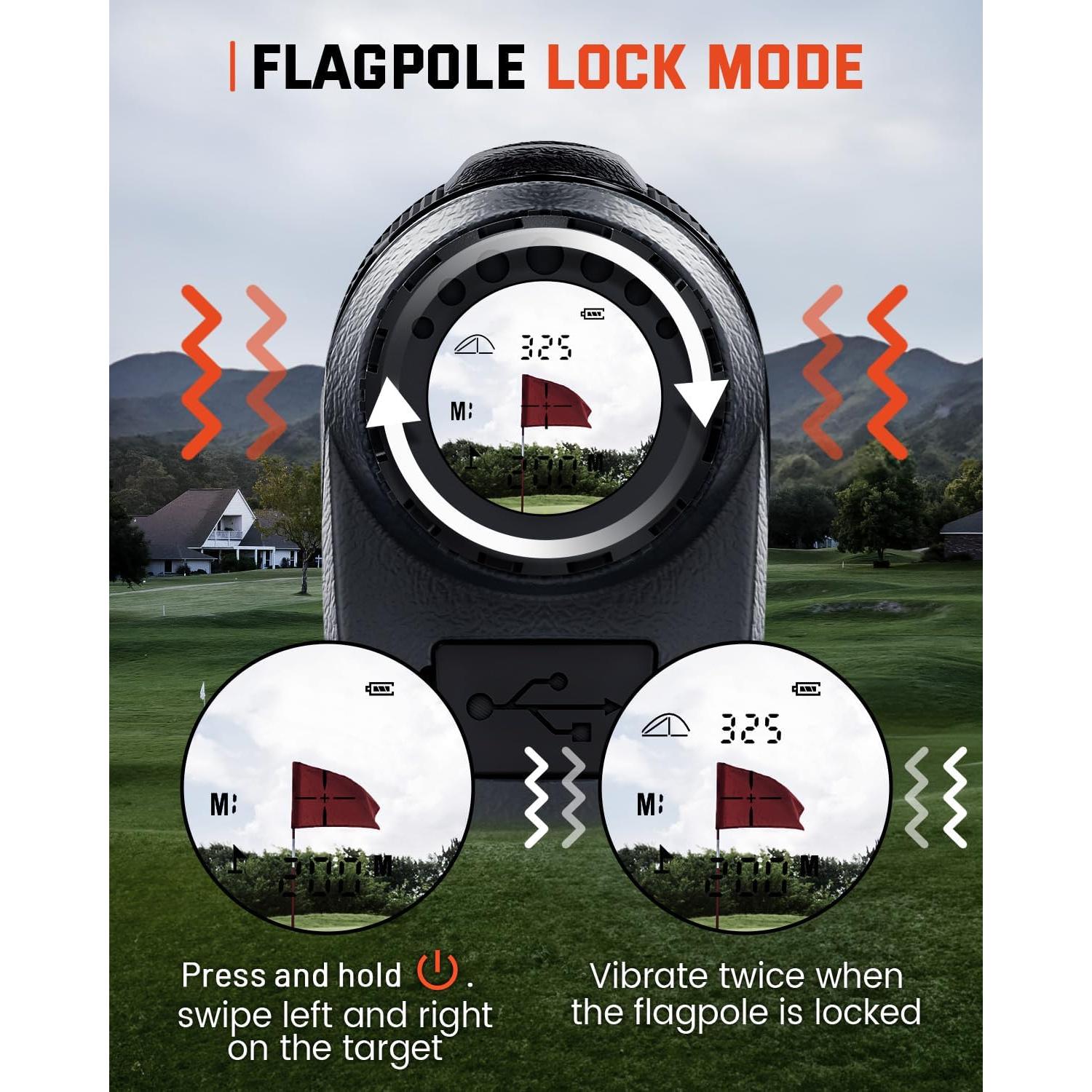 Buscador de Distancia de Golf Bestsee KF1000 - 1371m, USB-C