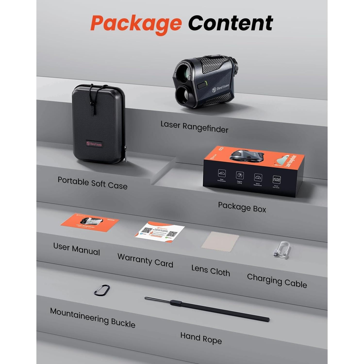 Buscador de Distancia de Golf Bestsee KF1000 - 1371m, USB-C