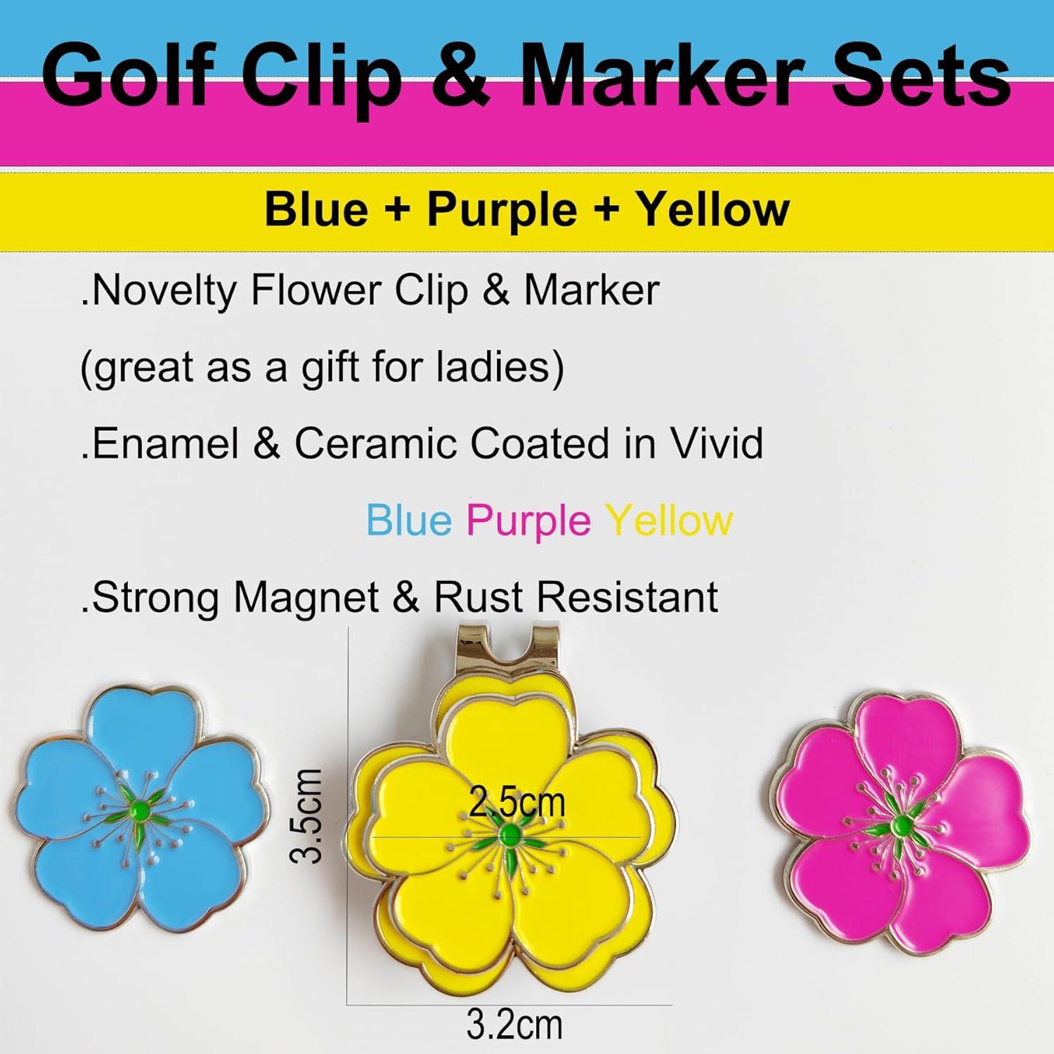 Conjunto de Marcadores de Golf y Clips Magnéticos Eshan - 3 Piezas