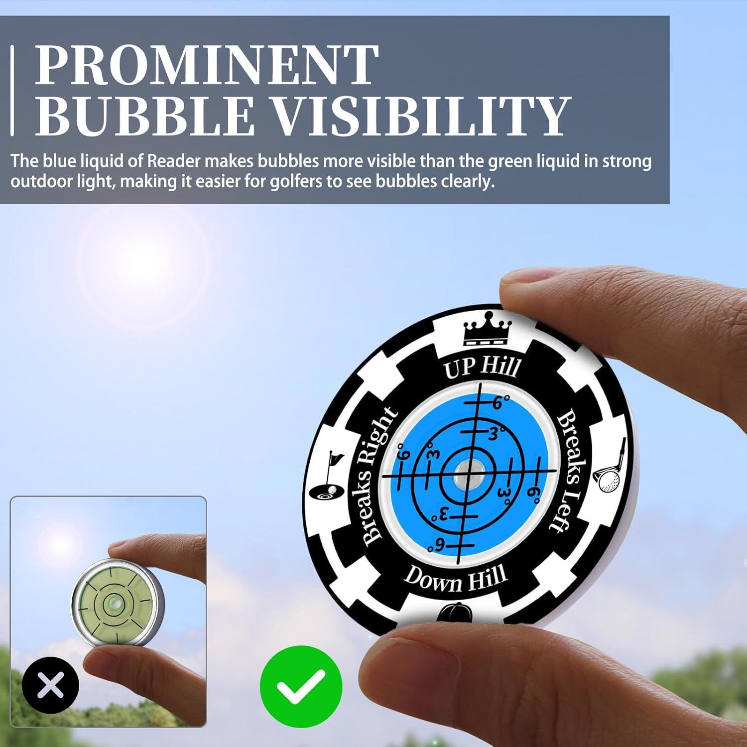 Lector de Green de Golf DESELL - Paquete de 2 Herramientas de Precisión