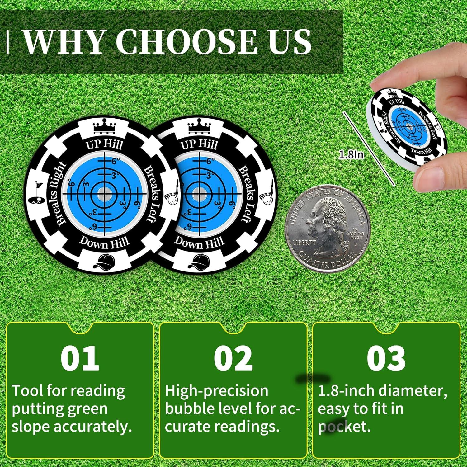 Lector de Green de Golf DESELL - Paquete de 2 Herramientas de Precisión